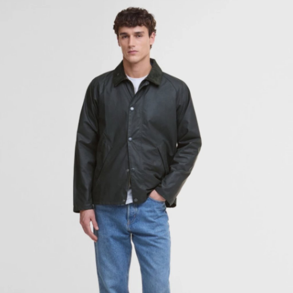 Navy ~ Barbour British Heritage Tracker Wax Jacket Msrp$445